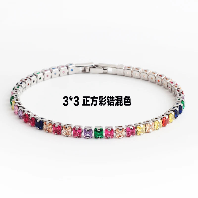 Iced Out Zircon Tennis Bracelet For Women