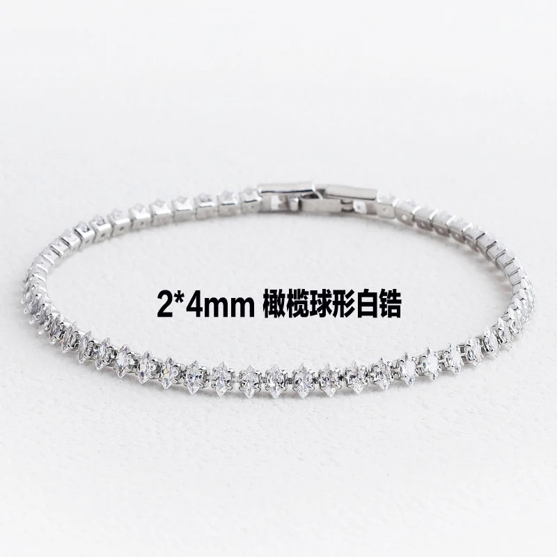 Iced Out Zircon Tennis Bracelet For Women
