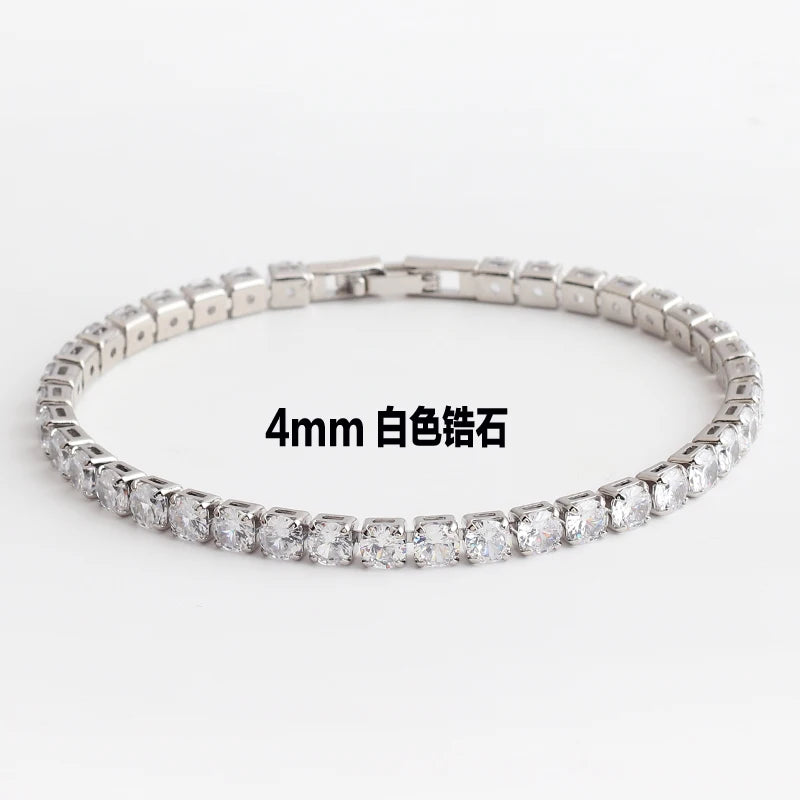 Iced Out Zircon Tennis Bracelet For Women