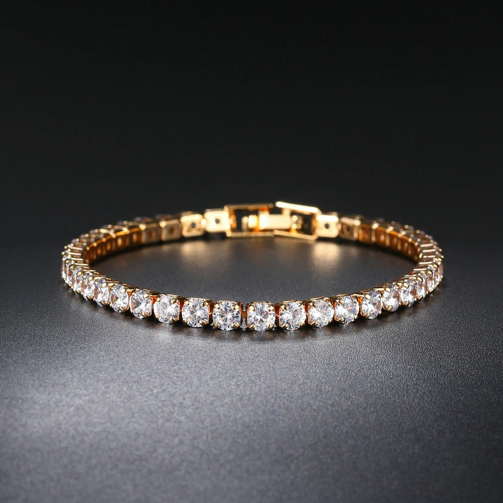 Bracelet Homme Iced Out 3/4/5mm Cubic Zirconia Mens