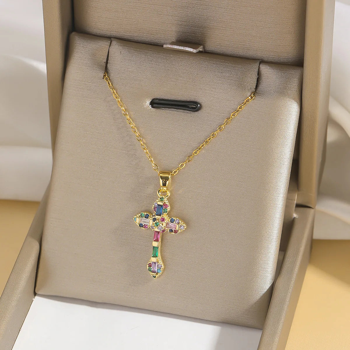 Zircon Cross Necklaces for Women