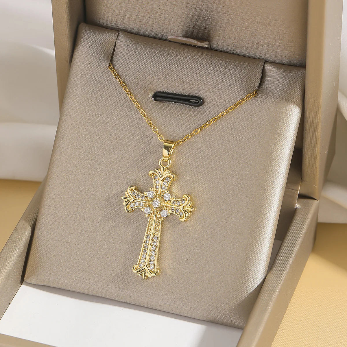Zircon Cross Necklaces for Women