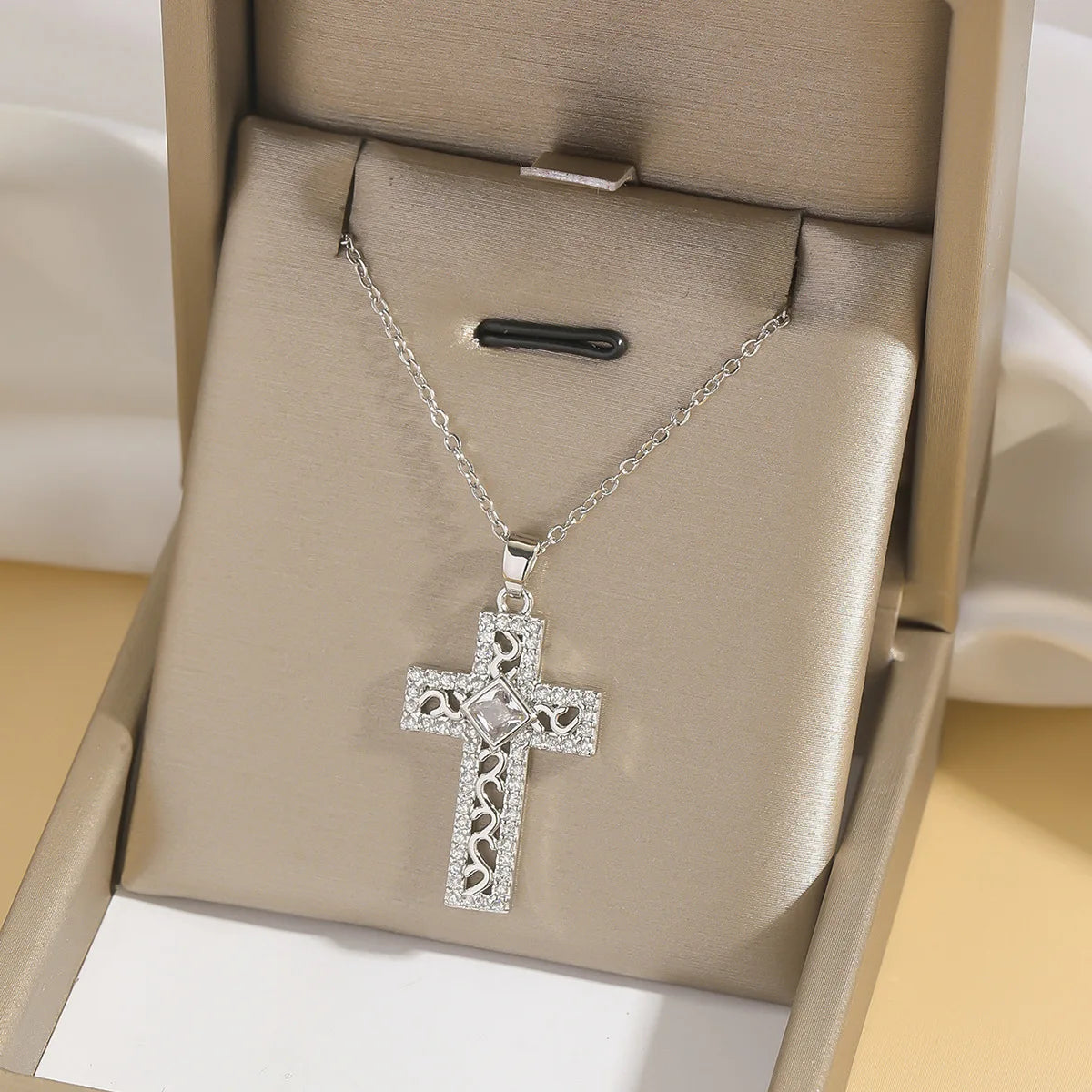 Zircon Cross Necklaces for Women