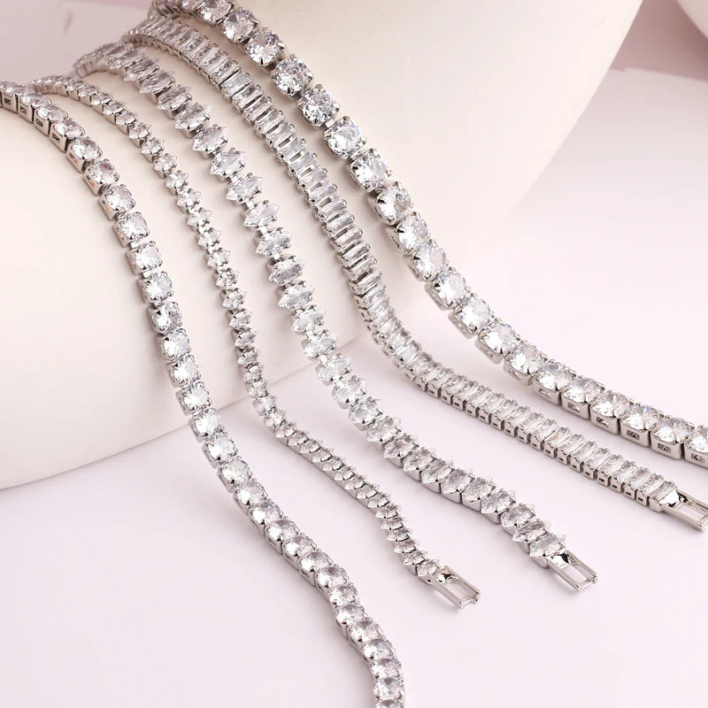 Iced Out Zircon Tennis Bracelet For Women