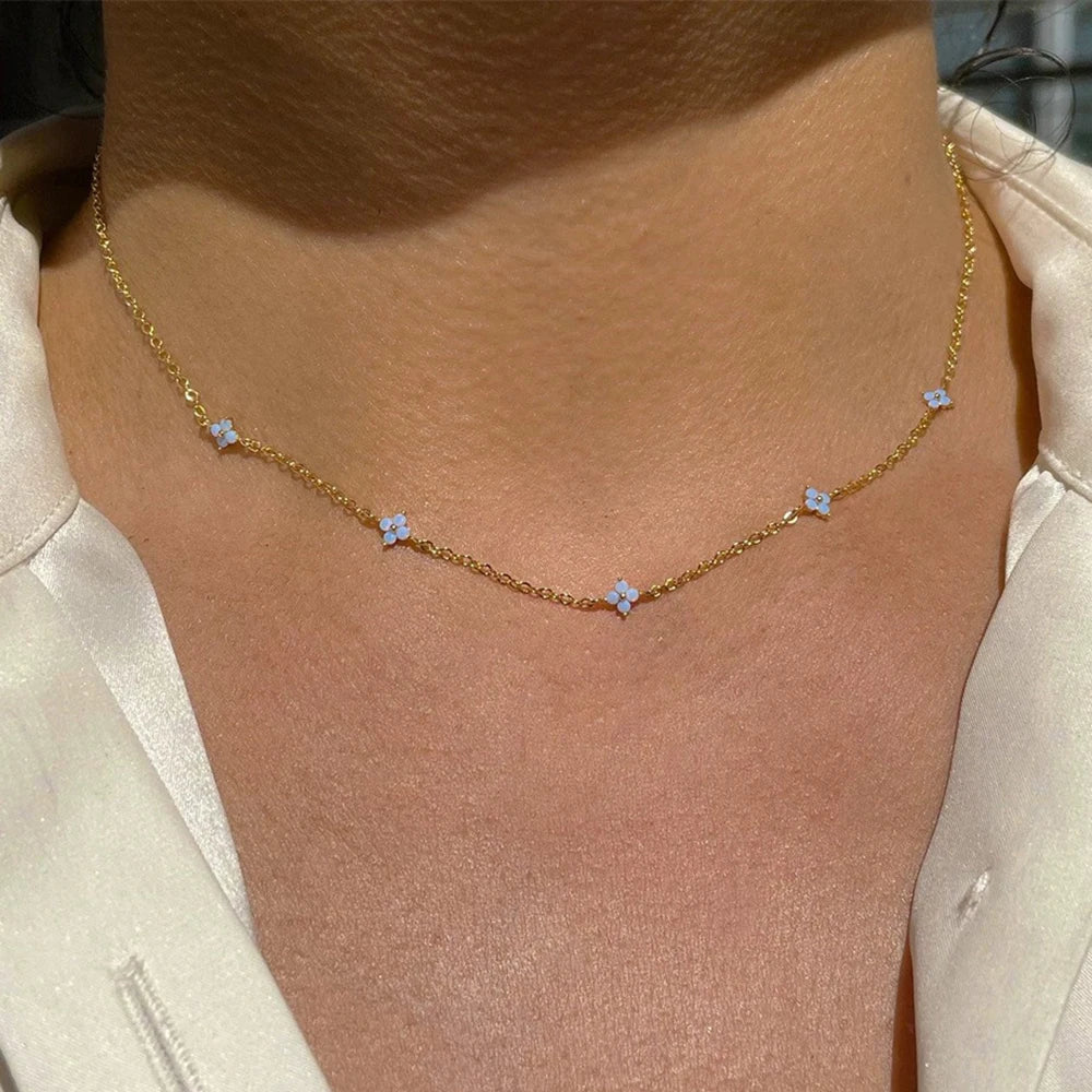 NEW STAINLESS STEEL ZIRCON NECKLACES