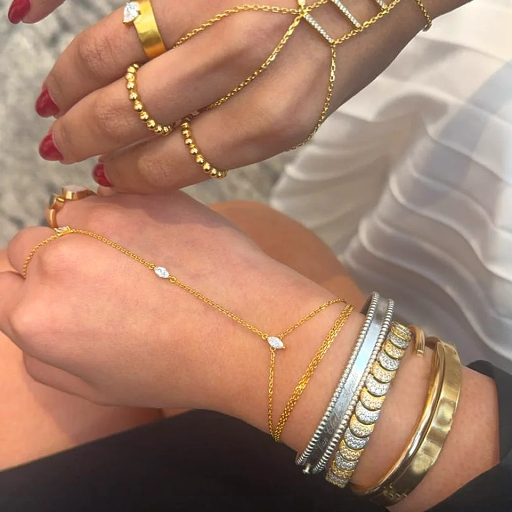 GEOMETRIC MARQUISE CUBIC ZIRCONIA