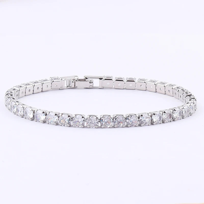 Iced Out Zircon Tennis Bracelet For Women