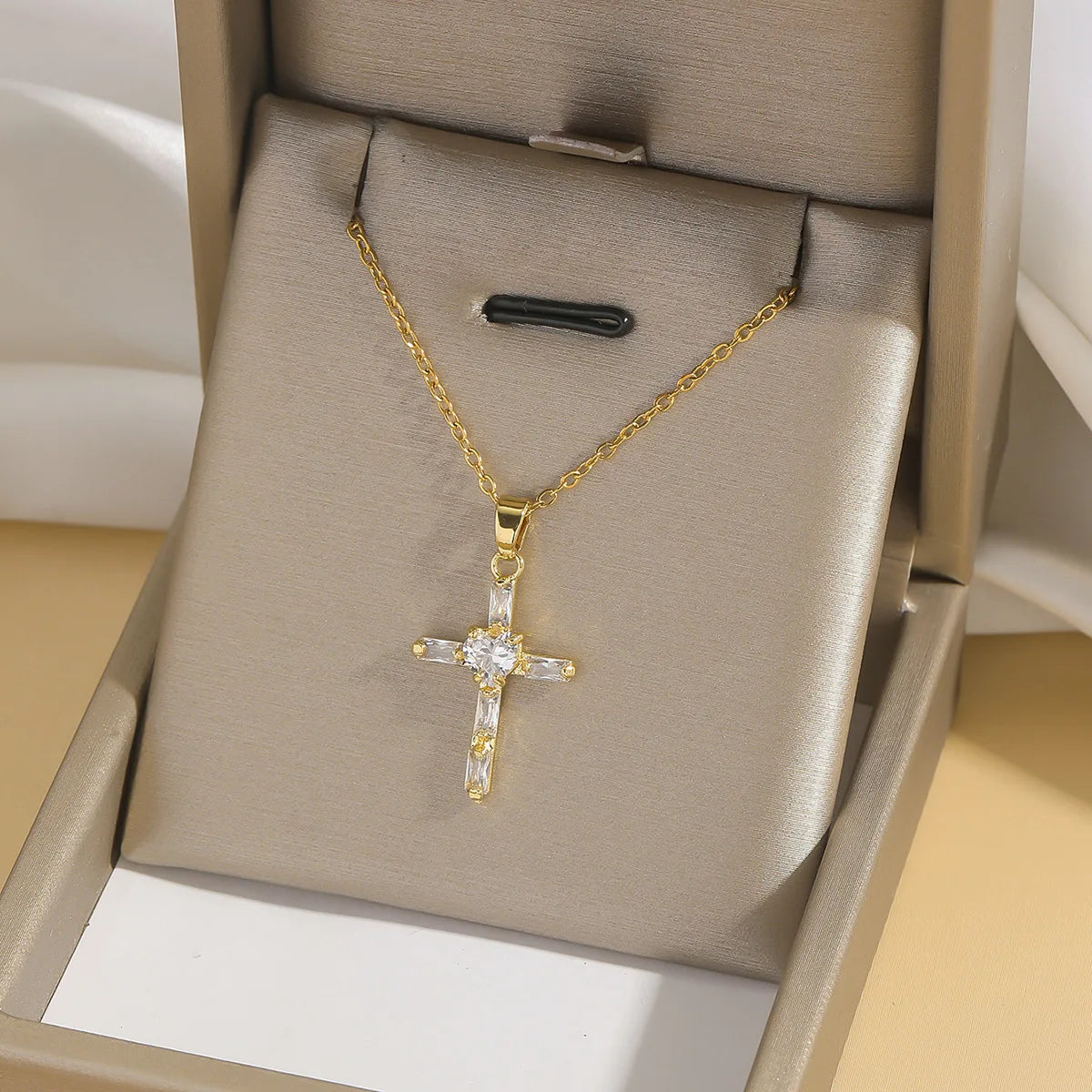 Zircon Cross Necklaces for Women
