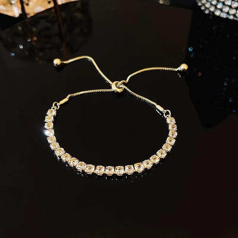 Classic Full of Rhinestones 18K Gold Plated Bracelets
