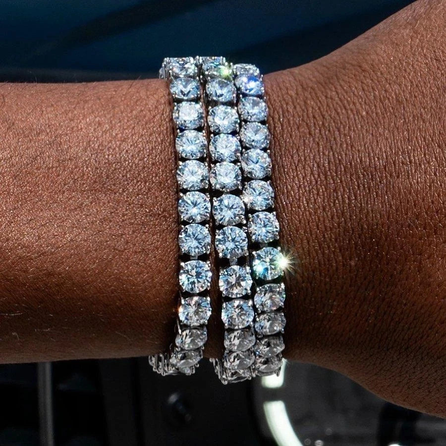 Bracelet Homme Iced Out 3/4/5mm Cubic Zirconia Mens