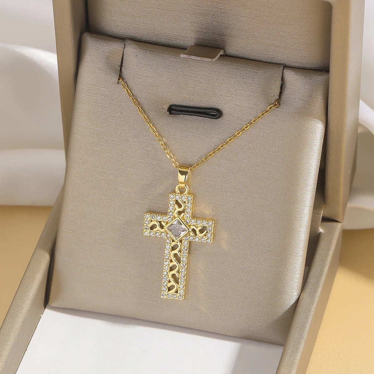 Zircon Cross Necklaces for Women