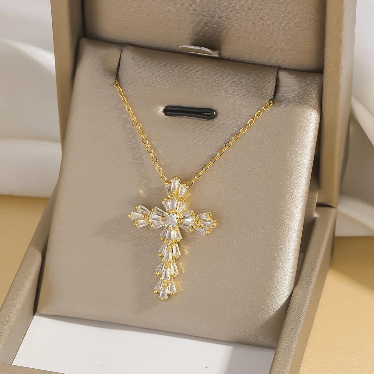 Zircon Cross Necklaces for Women