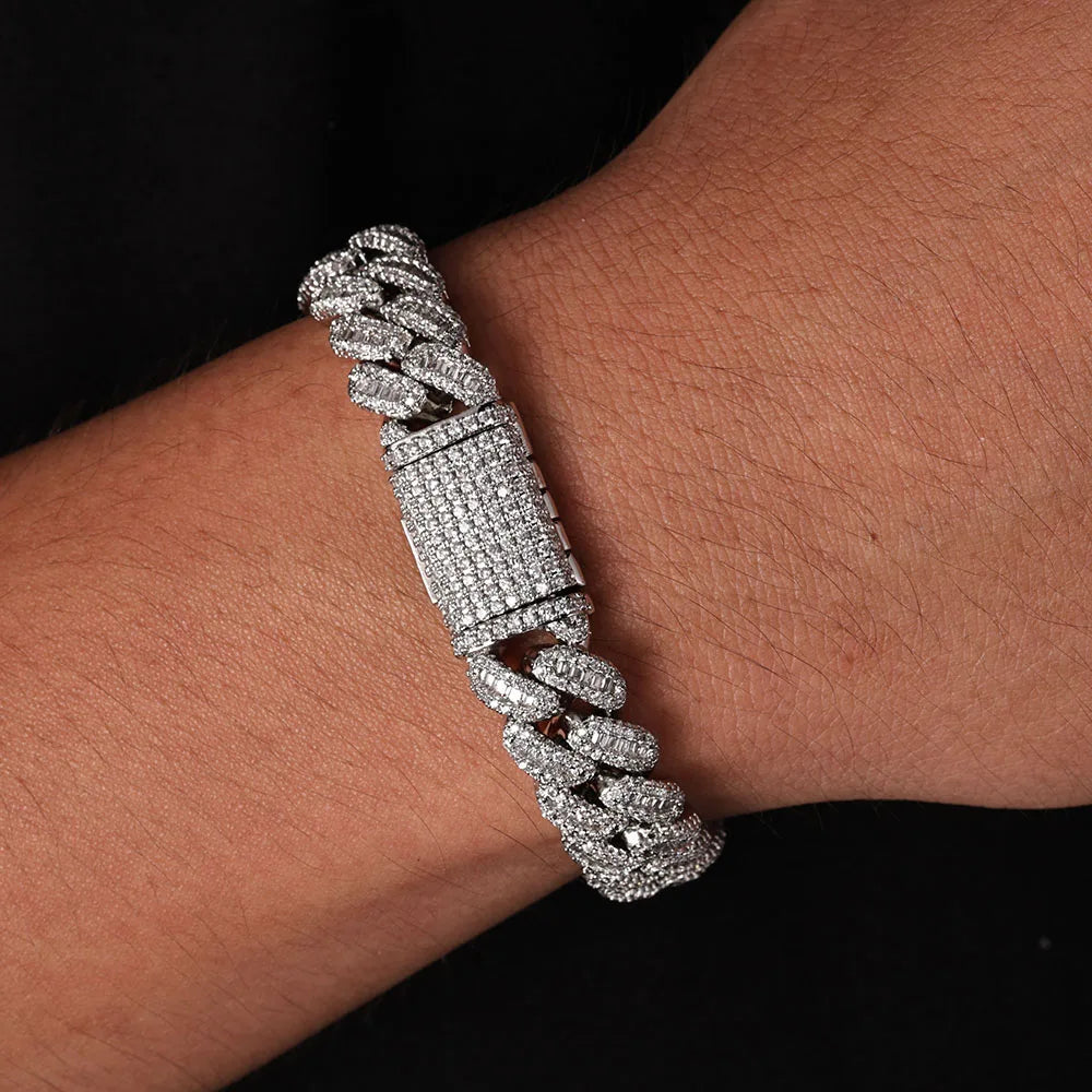 Baguette Cuban Link Chain Iced