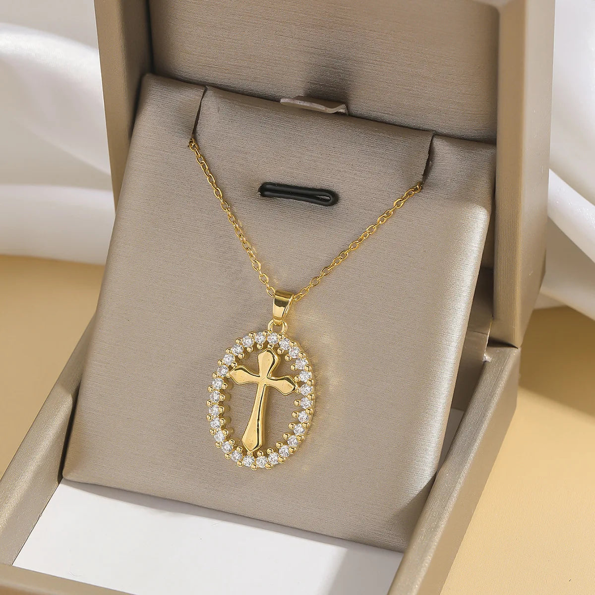 Zircon Cross Necklaces for Women