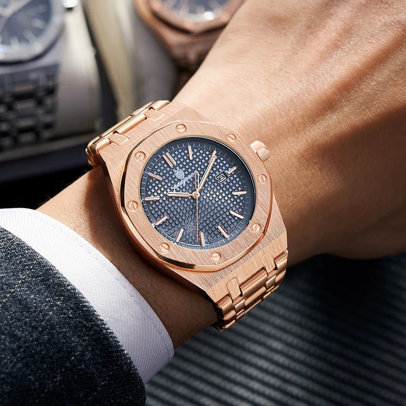 POEDAGARLUXURY MEN'S WATCHES DATE CHRONOGRAPH