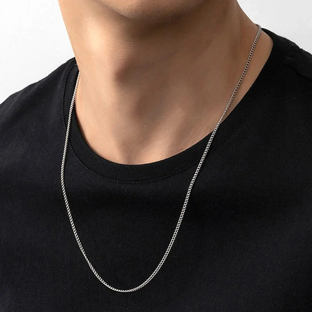Stainless Steel Gold Color Chain Necklace for Men