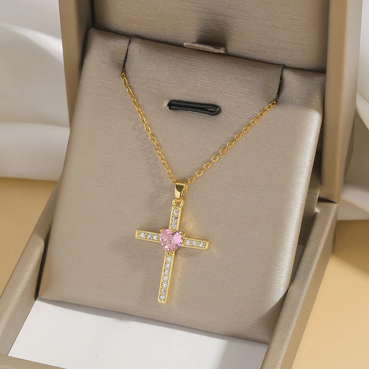 Zircon Cross Necklaces for Women