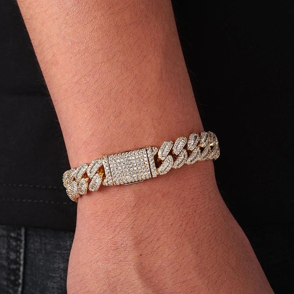 Baguette Cuban Link Chain Iced