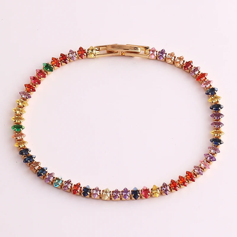 Iced Out Zircon Tennis Bracelet For Women