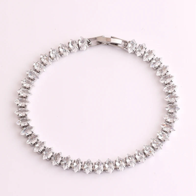 Iced Out Zircon Tennis Bracelet For Women