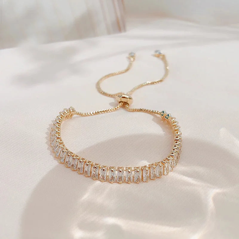 Classic Full of Rhinestones 18K Gold Plated Bracelets