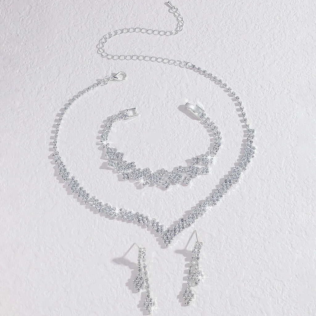 FASHIONABLE SILVER PLATED RHINESTONE