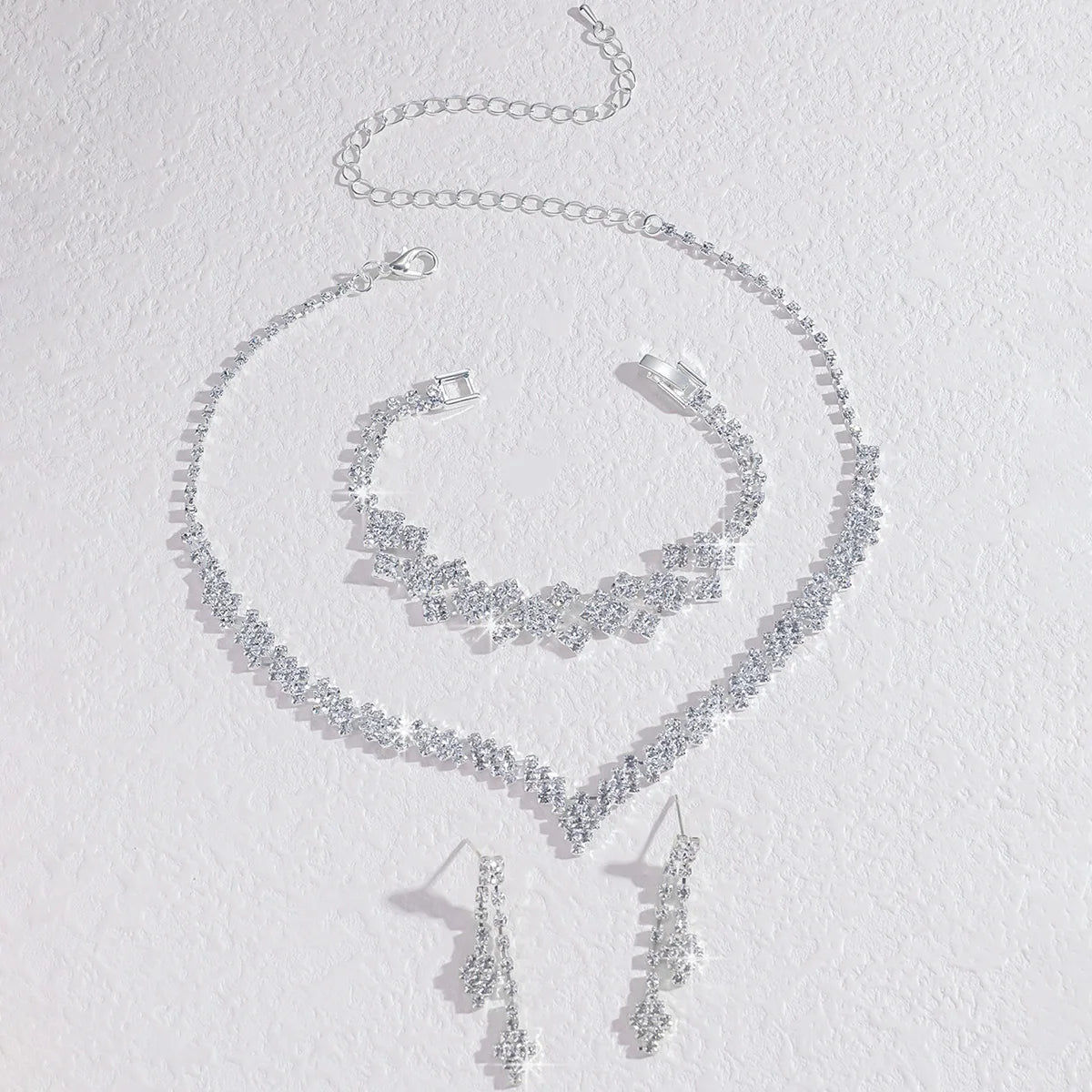 FASHIONABLE SILVER PLATED RHINESTONE