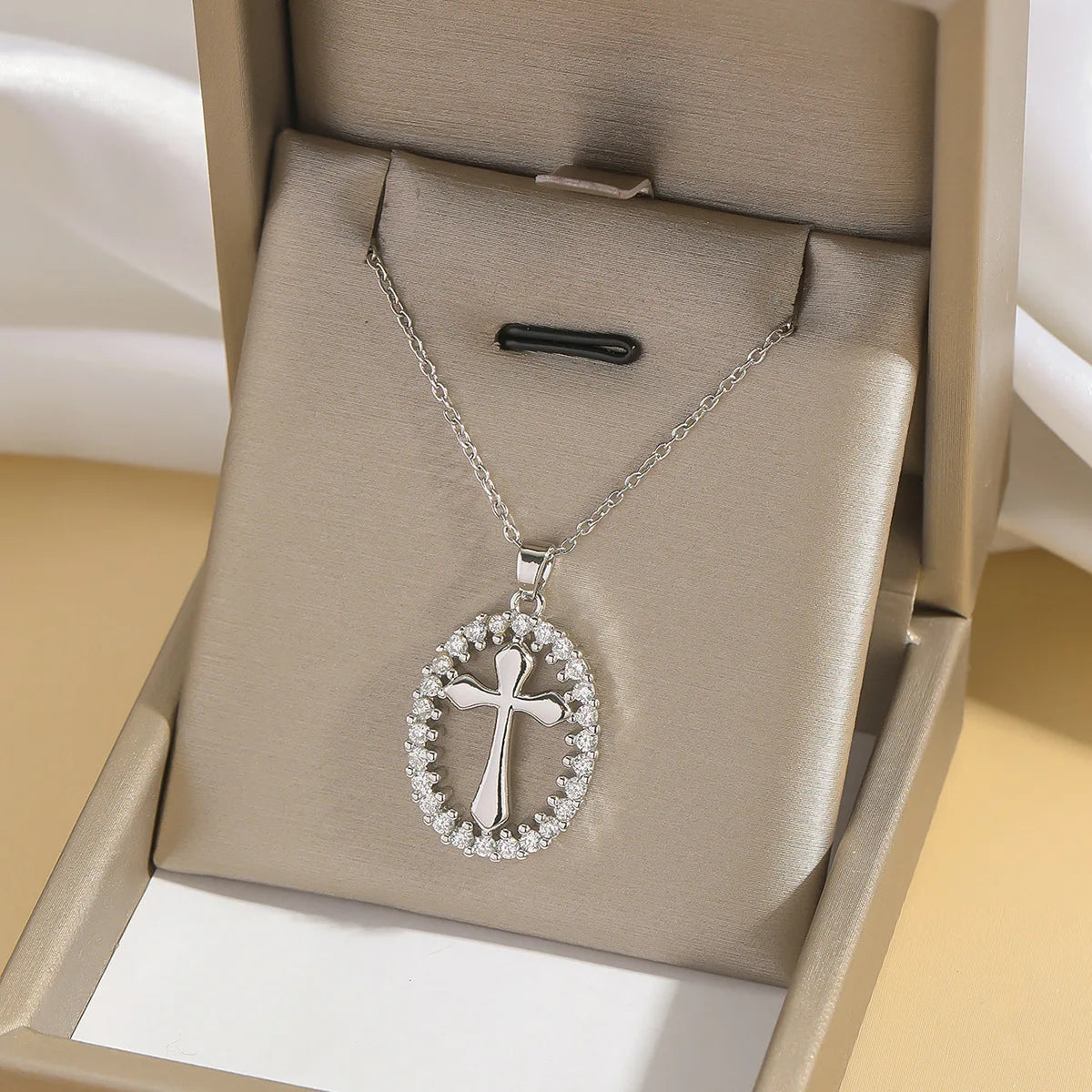 Zircon Cross Necklaces for Women