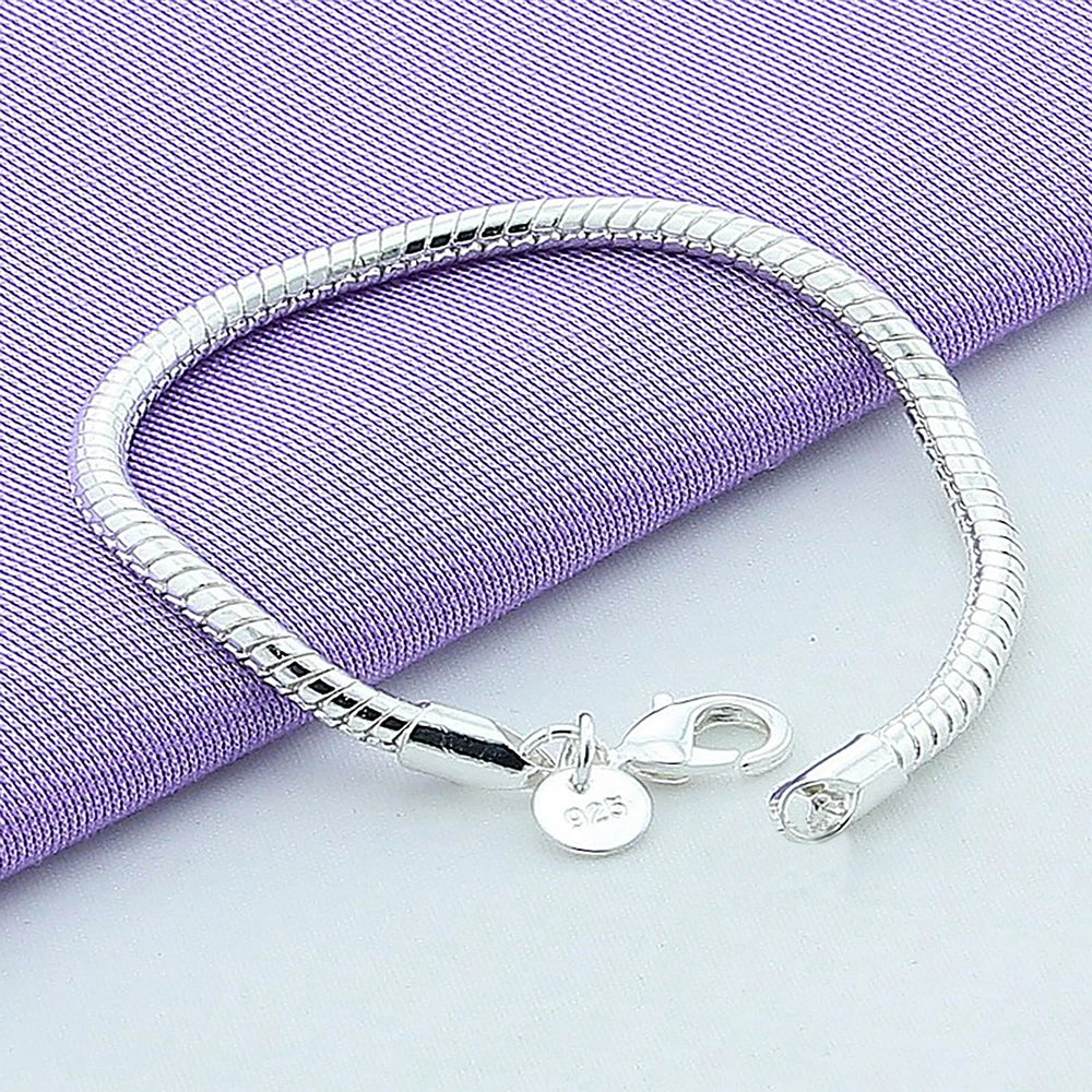 925 Silver 3MM Snake 16-23Cm