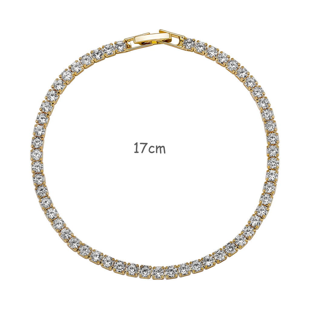 Classic Full of Rhinestones 18K Gold Plated Bracelets