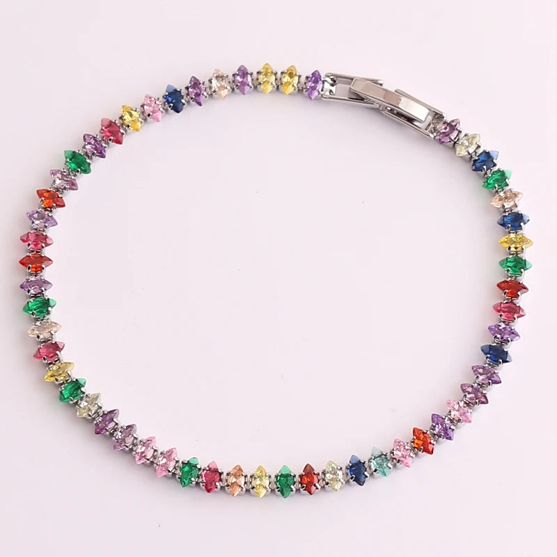 Iced Out Zircon Tennis Bracelet For Women