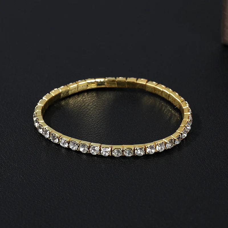 Classic Full of Rhinestones 18K Gold Plated Bracelets