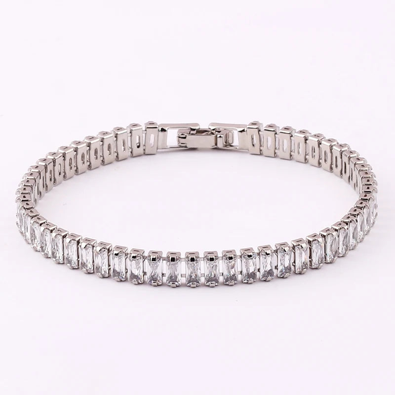 Iced Out Zircon Tennis Bracelet For Women