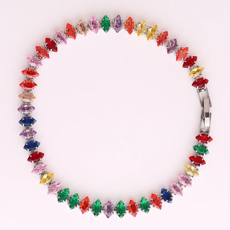 Iced Out Zircon Tennis Bracelet For Women