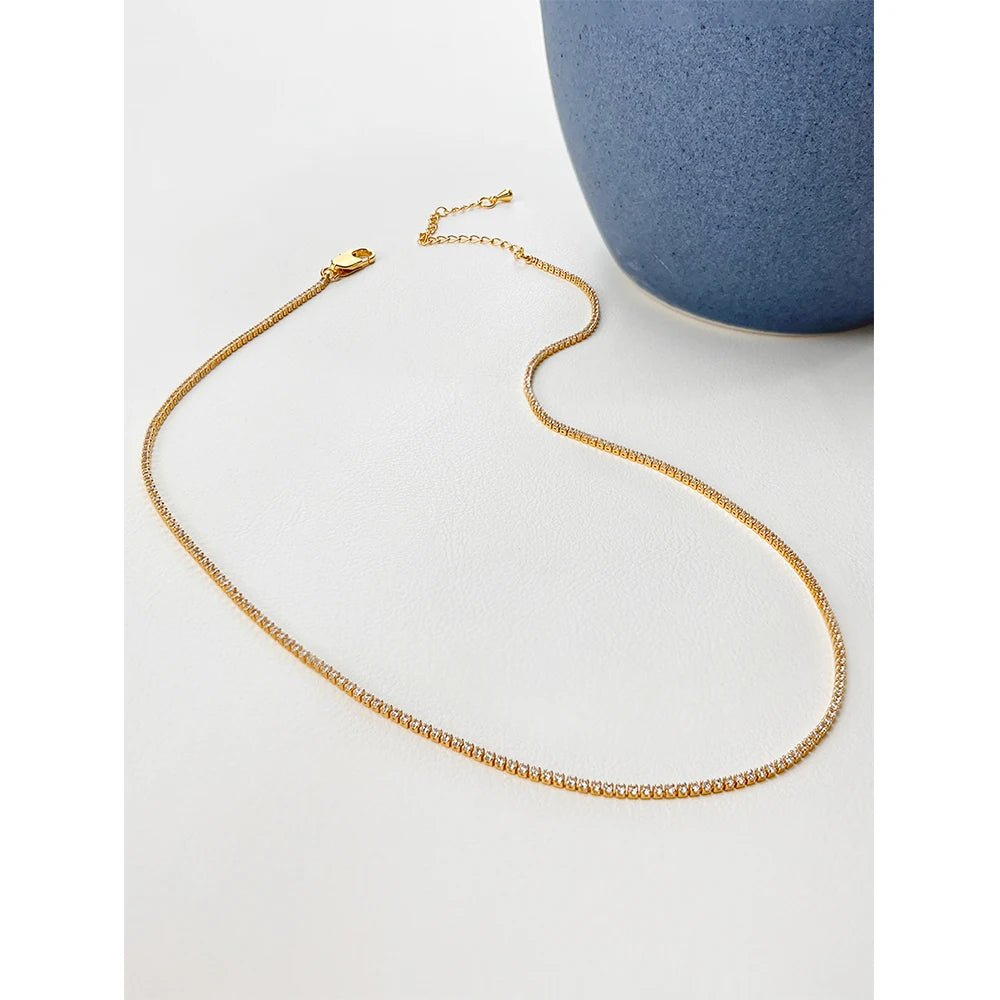 CUBIC ZIRCONIA CHAIN NECKLACE