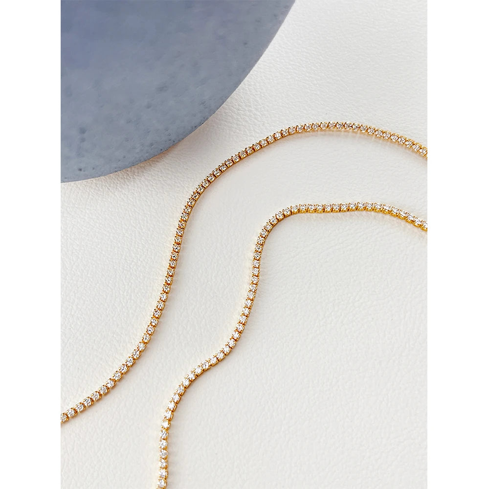 CUBIC ZIRCONIA CHAIN NECKLACE