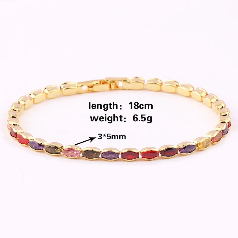 Iced Out Zircon Tennis Bracelet For Women